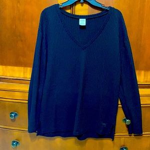 PINK sweater , long sleeve , v neck, small